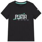 Boys Black Logo T-Shirt, 1, hi-res