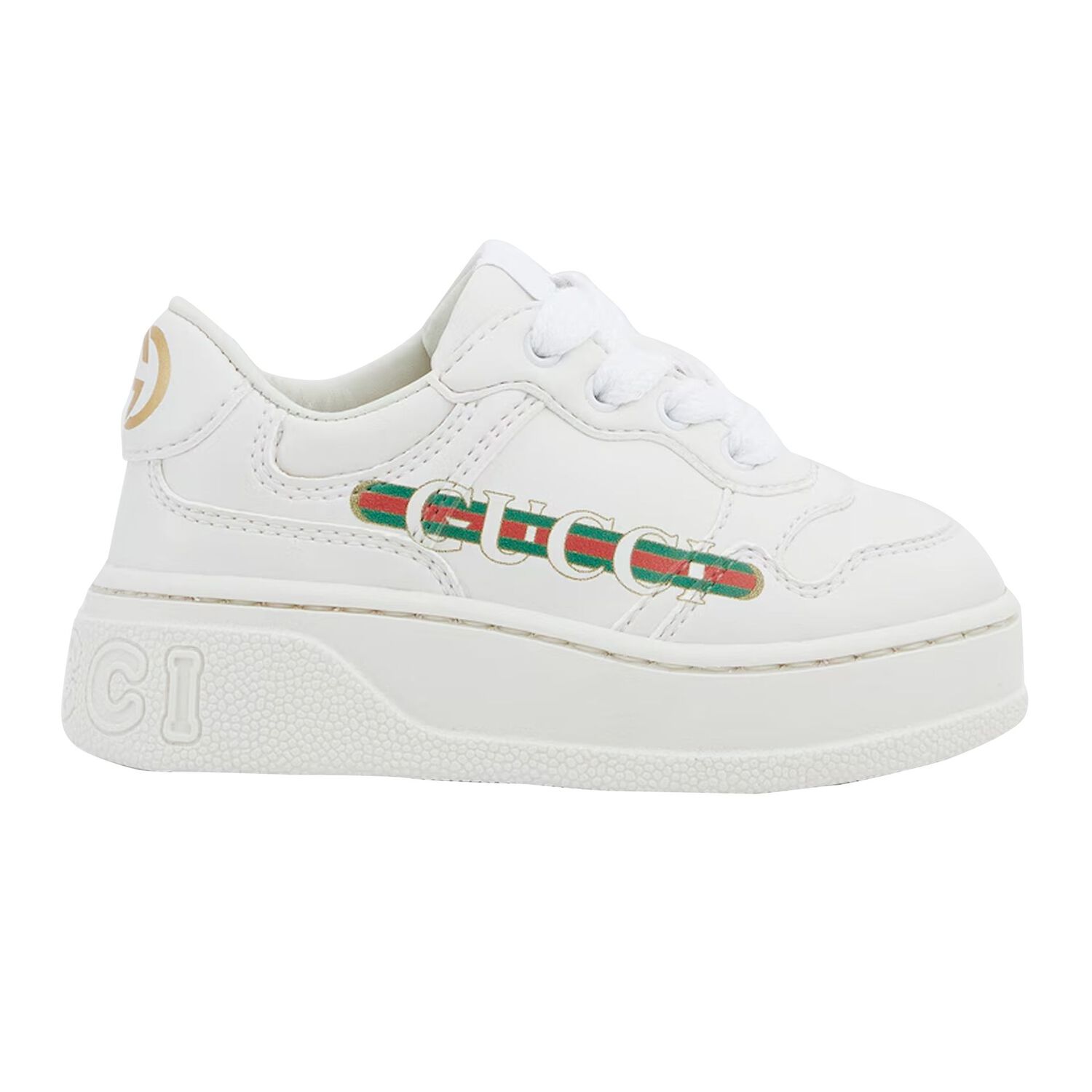 White Web Stripe Logo Trainers, 1, hi-res image number null