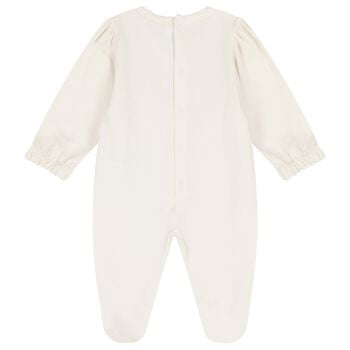Baby Girls Ivory Heart Babygrow