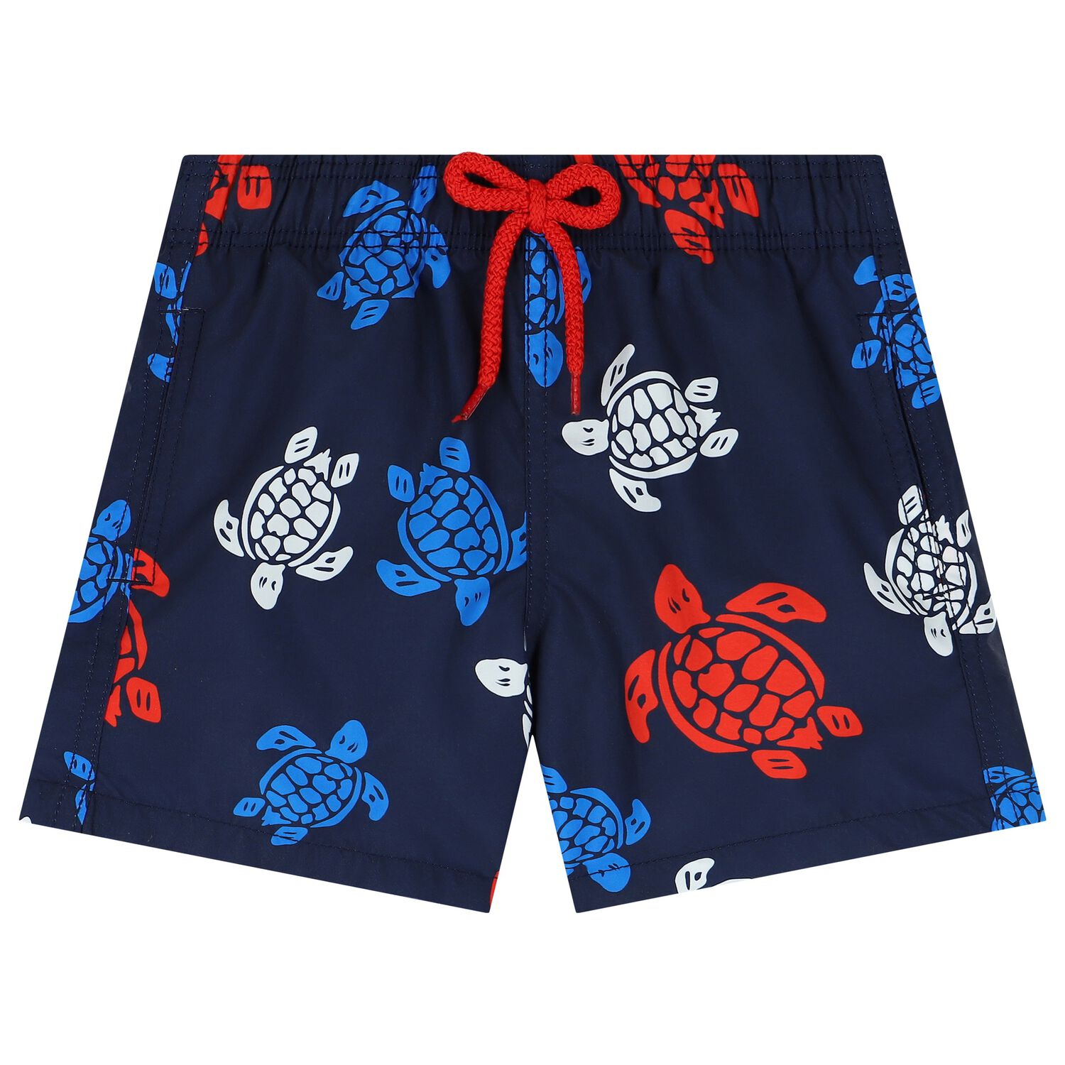 Boys Navy Blue Logo Swim Shorts, 1, hi-res