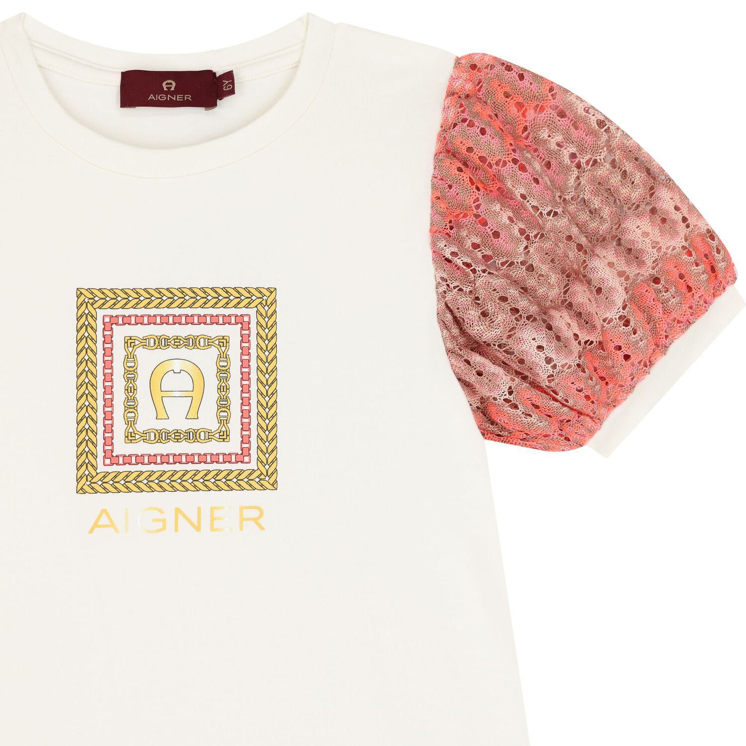 Girls Ivory Logo Dress, 2, hi-res image number null