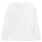 Boys White Long Sleeve Top, 2, hi-res