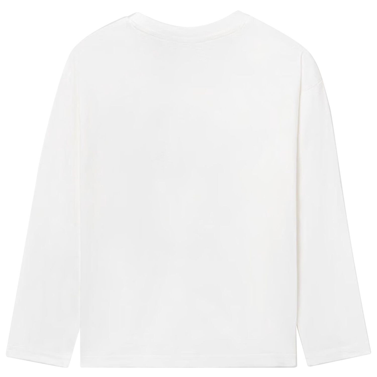 Boys White Long Sleeve Top, 2, hi-res