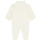 Baby Girls Ivory Ruffled Babygrow, 1, hi-res
