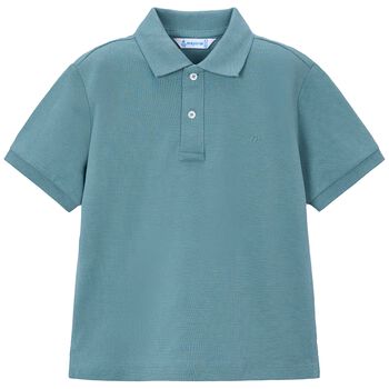 Boys Blue Logo Polo Shirt