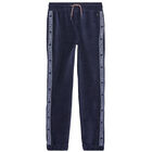 Girls Navy Logo Joggers, 1, hi-res