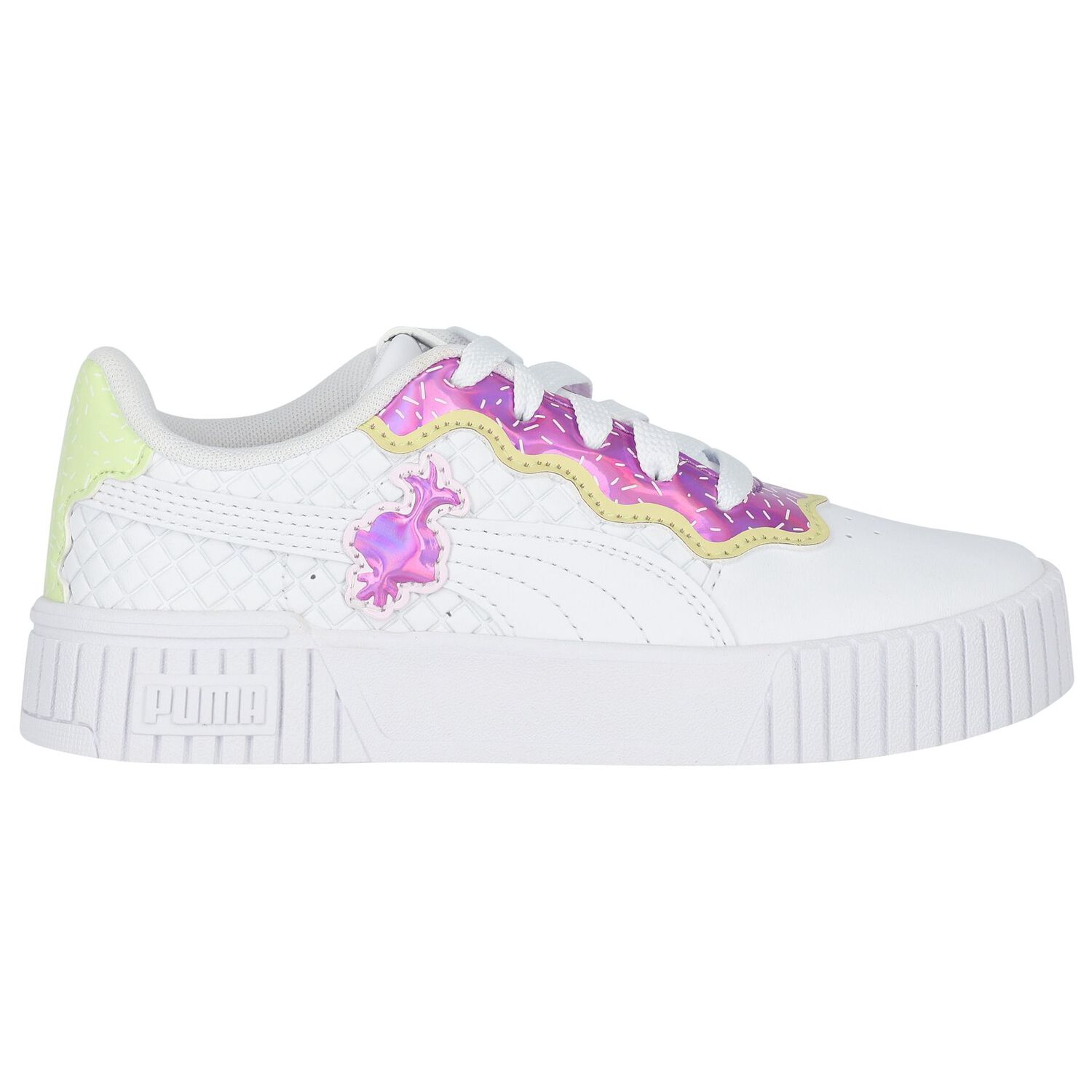 Girls White & Pink Trolls Carina 2.0 Trainers, 1, hi-res image number null