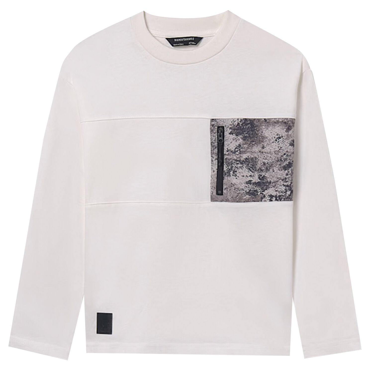 Boys Ivory Long Sleeve Top, 1, hi-res