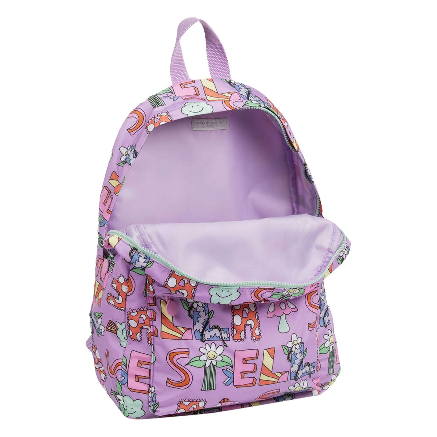 Girls Purple Logo Backpack, 1, hi-res