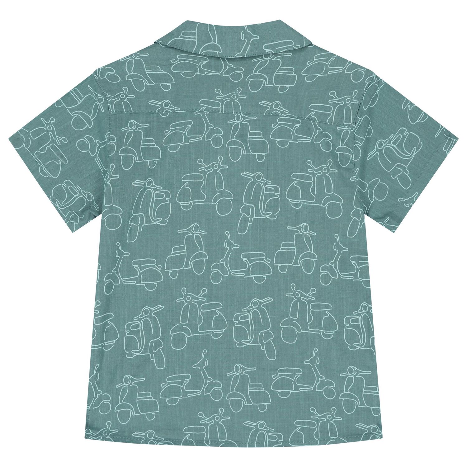 Boys Green Motorbike Shirt, 1, hi-res