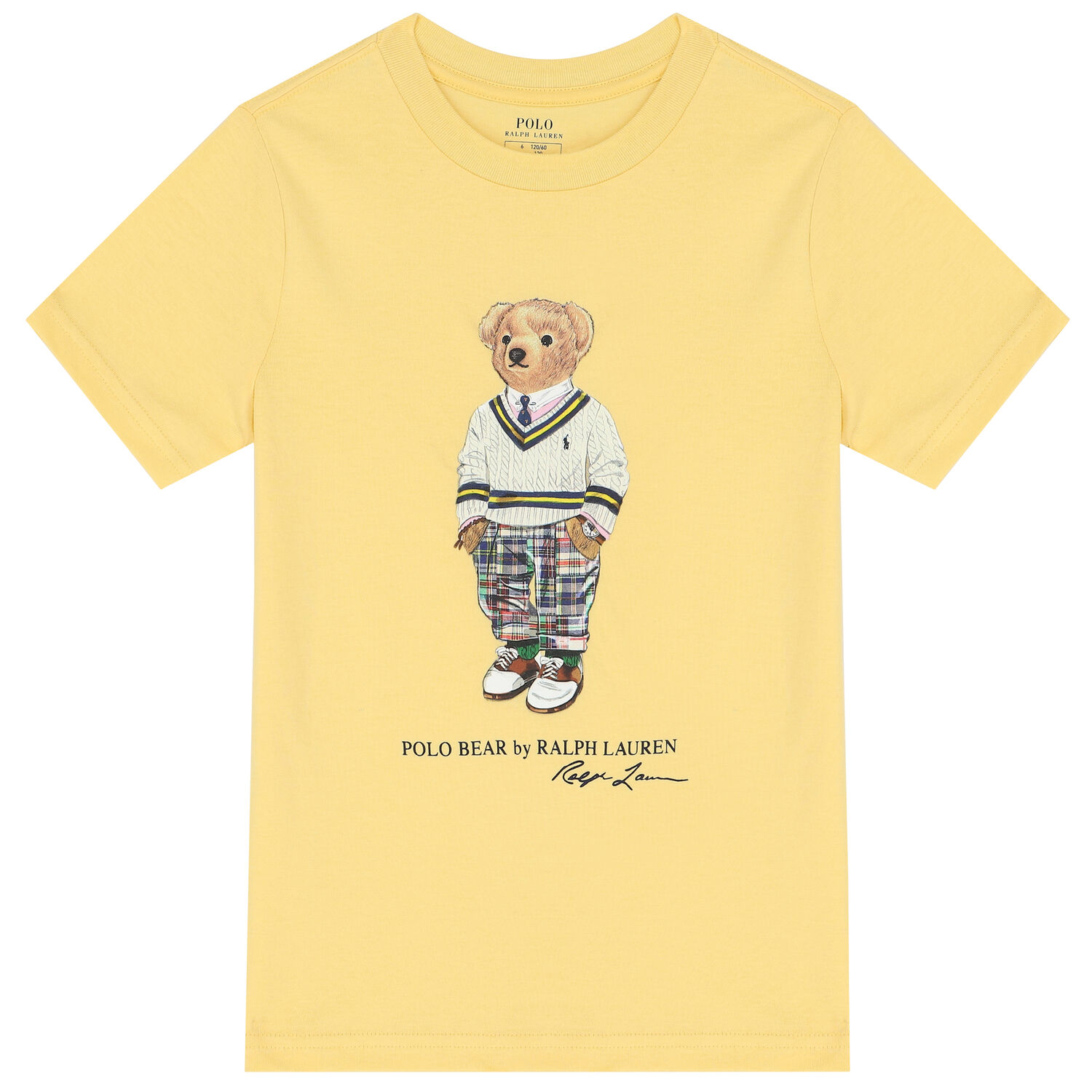 Boys Yellow Polo Bear T-Shirt, 2, hi-res