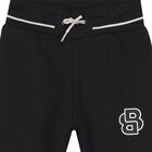 Boys Black Logo Joggers, 1, hi-res