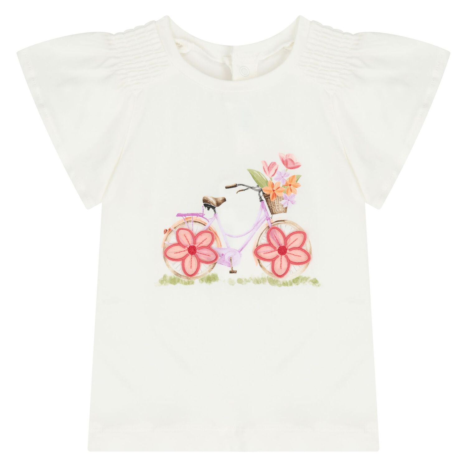 Younger Girls Ivory & Pink Floral Leggings Set, 1, hi-res