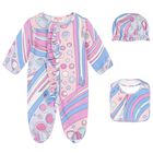 Baby Girls Pink & Lilac Fontane Babygrow Gift Set, 2, hi-res