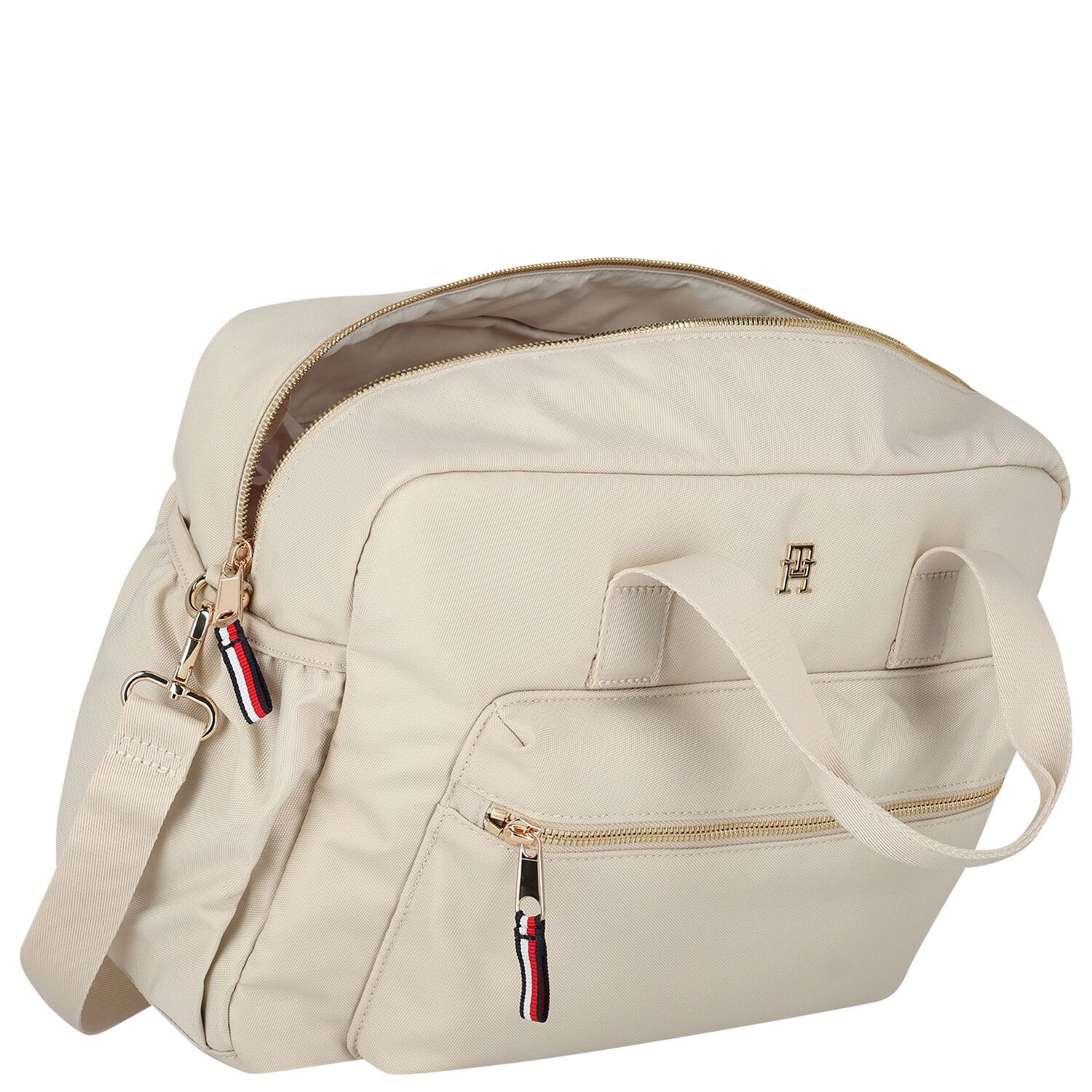 Beige Logo Baby Changing Bag, 5, hi-res