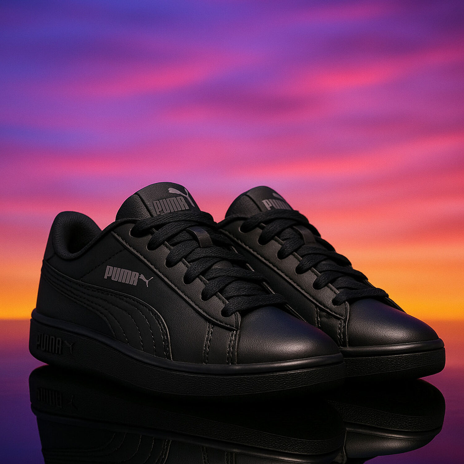 Boys Black Logo Trainers, 1, hi-res image number null