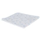 Baby Boys White & Blue Giraffe Blanket, 1, hi-res
