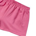 Younger Girls White & Pink Shorts Set, 1, hi-res