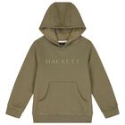 Boys Green Logo Hooded Top, 1, hi-res