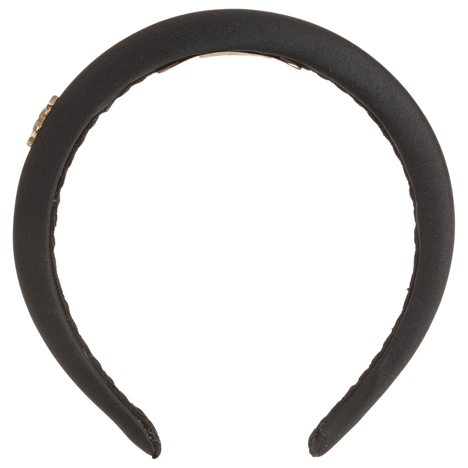Girls Black Logo Padded Headband, 1, hi-res