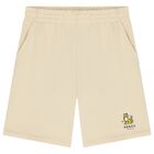 Boys Ivory Tiger Logo Shorts, 1, hi-res