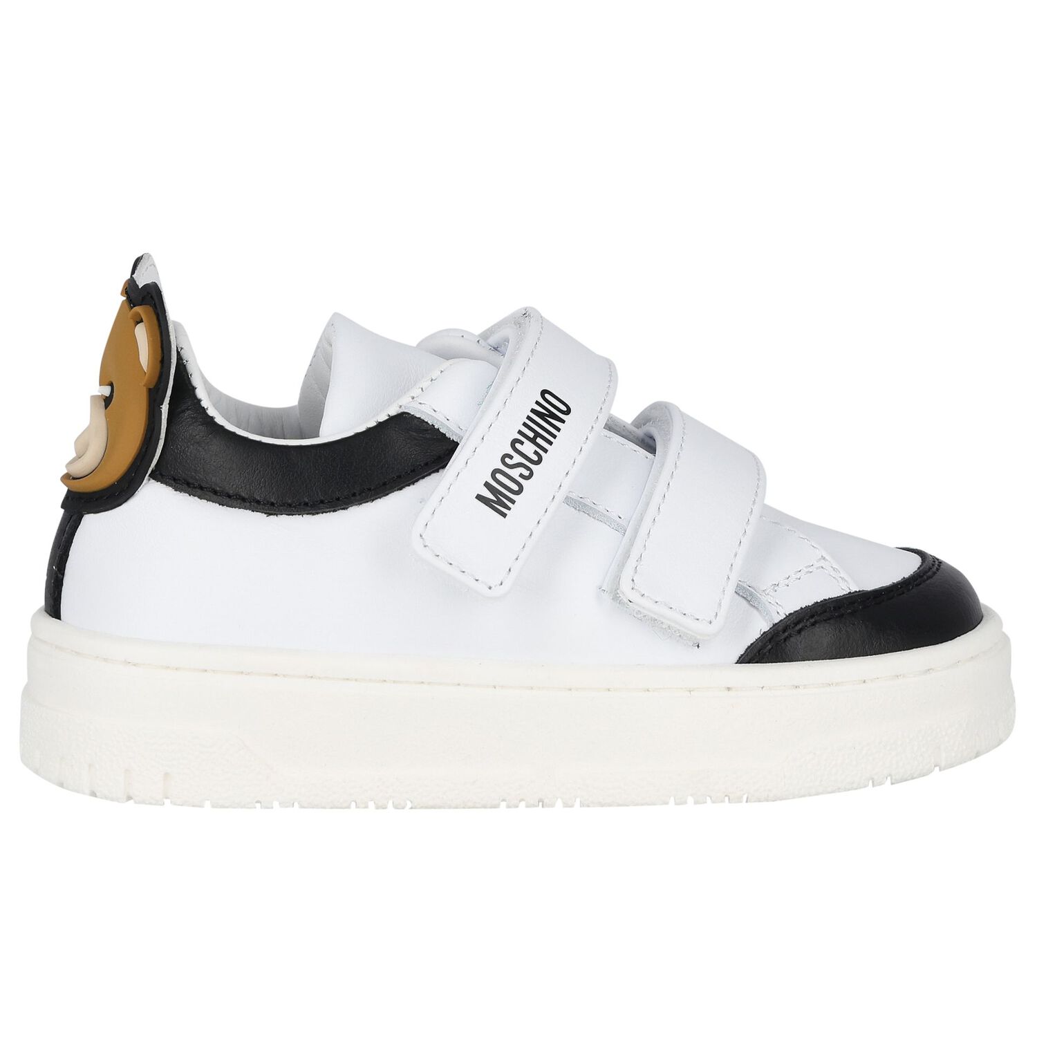 Black & White Teddy Bear Trainers, 1, hi-res