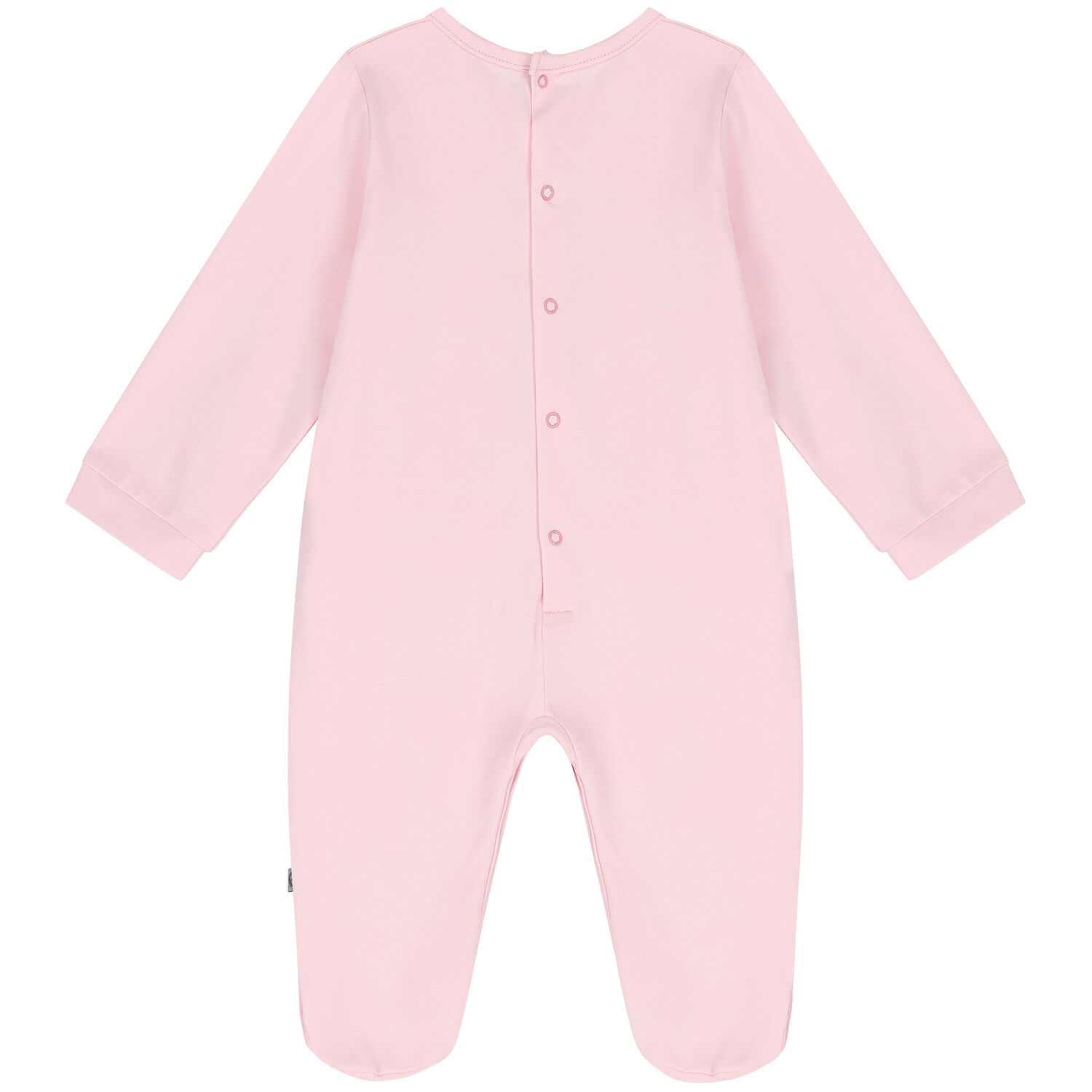 Baby Girls Pink Pima Cotton Logo Babygrow, 1, hi-res