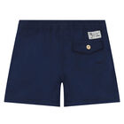 Boys Navy Logo Swim Shorts, 2, hi-res