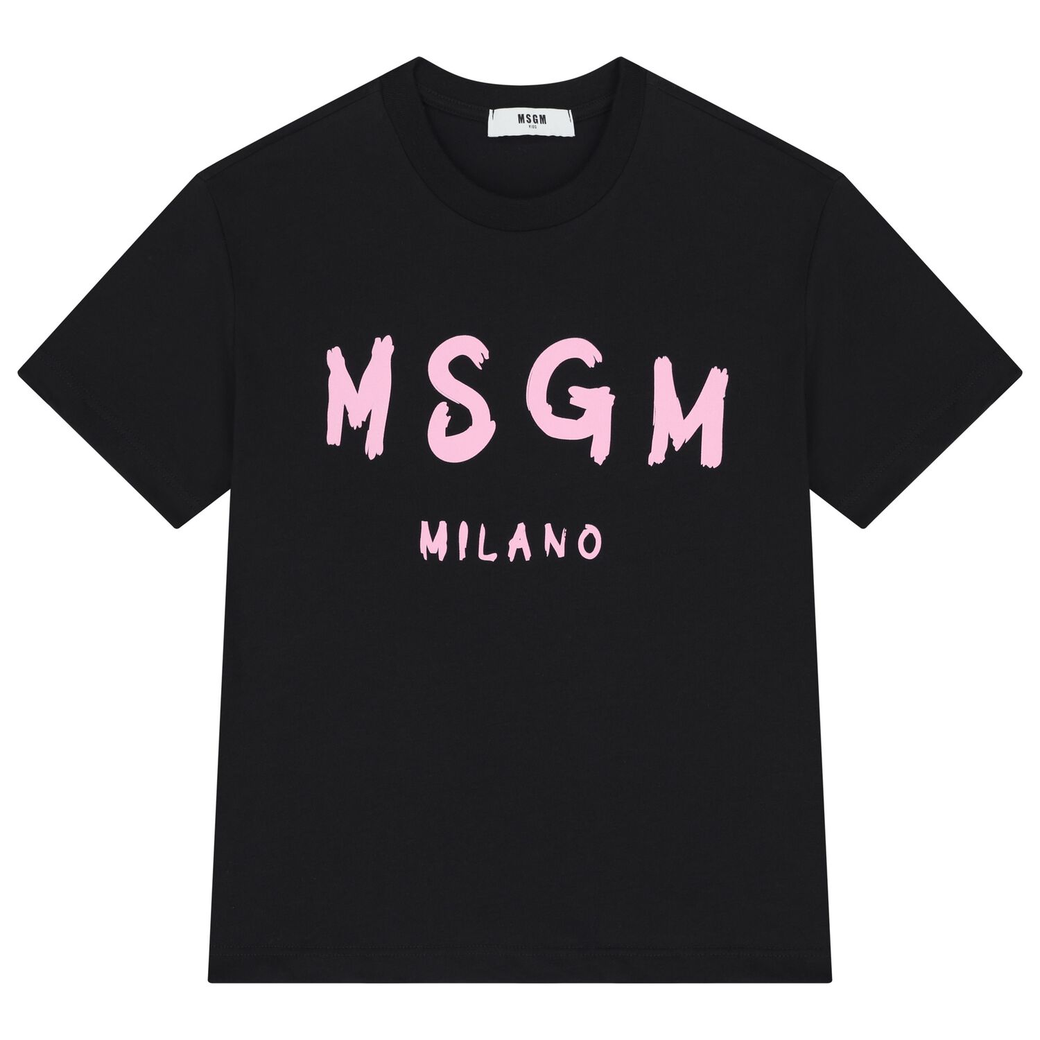 Girls Black Logo T-Shirt, 4, hi-res