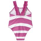 Younger Girls Pink & White Floral Swimsuit, 1, hi-res