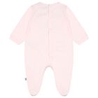 Baby Girls Pink & Gold Logo Babygrow, 1, hi-res