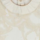 Baby Girls White & Gold Geo Map Dress Set, 1, hi-res