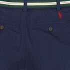 Boys Navy Blue Logo Shorts, 1, hi-res