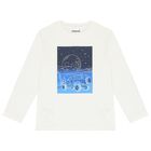 Boys Ivory Glow in the Dark Long Sleeve Top, 2, hi-res