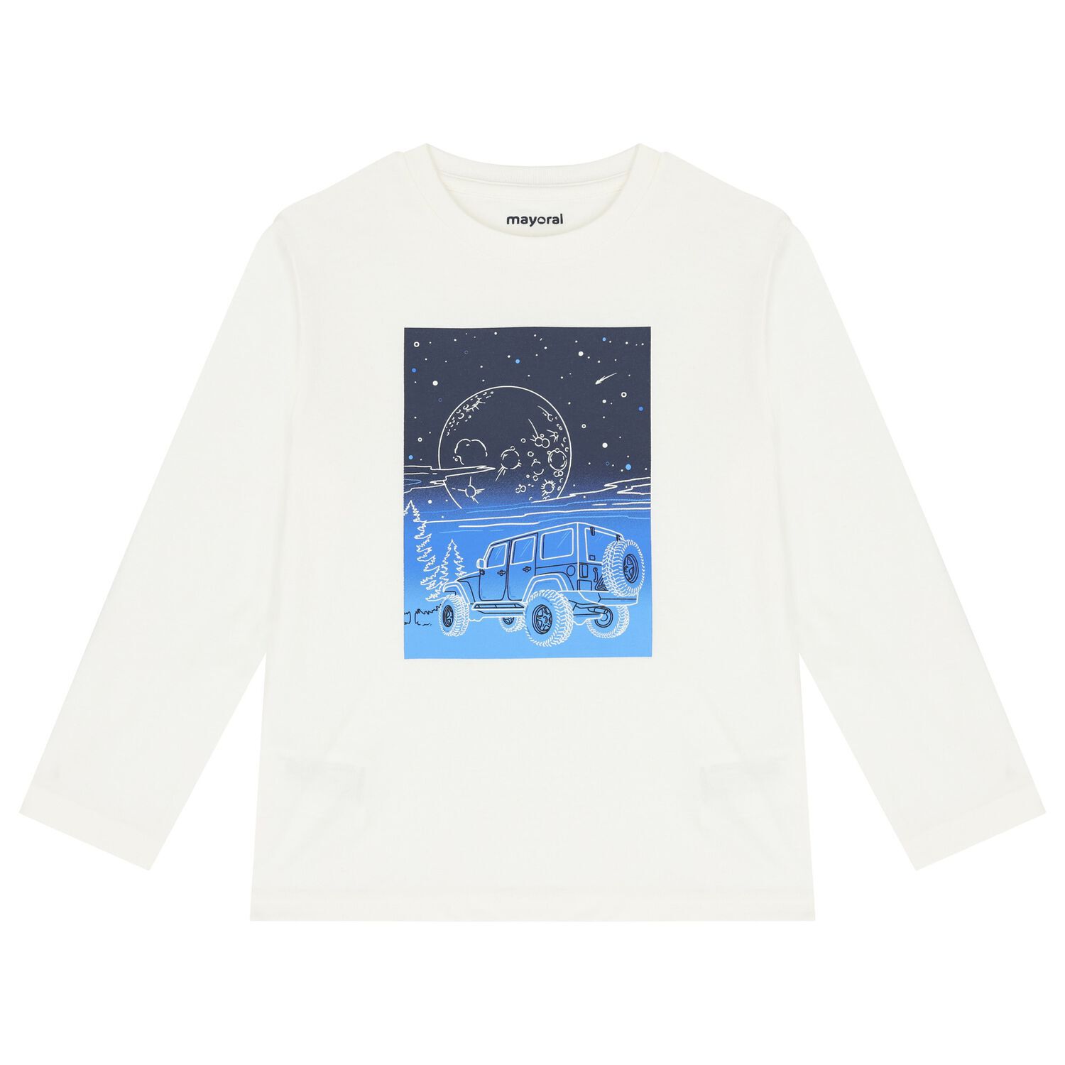 Boys Ivory Glow in the Dark Long Sleeve Top, 2, hi-res