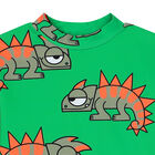 Boys Green Chameleon Rash Vest, 1, hi-res