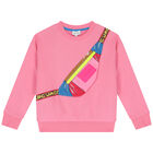 Girls Pink Logo Sweatshirt, 1, hi-res