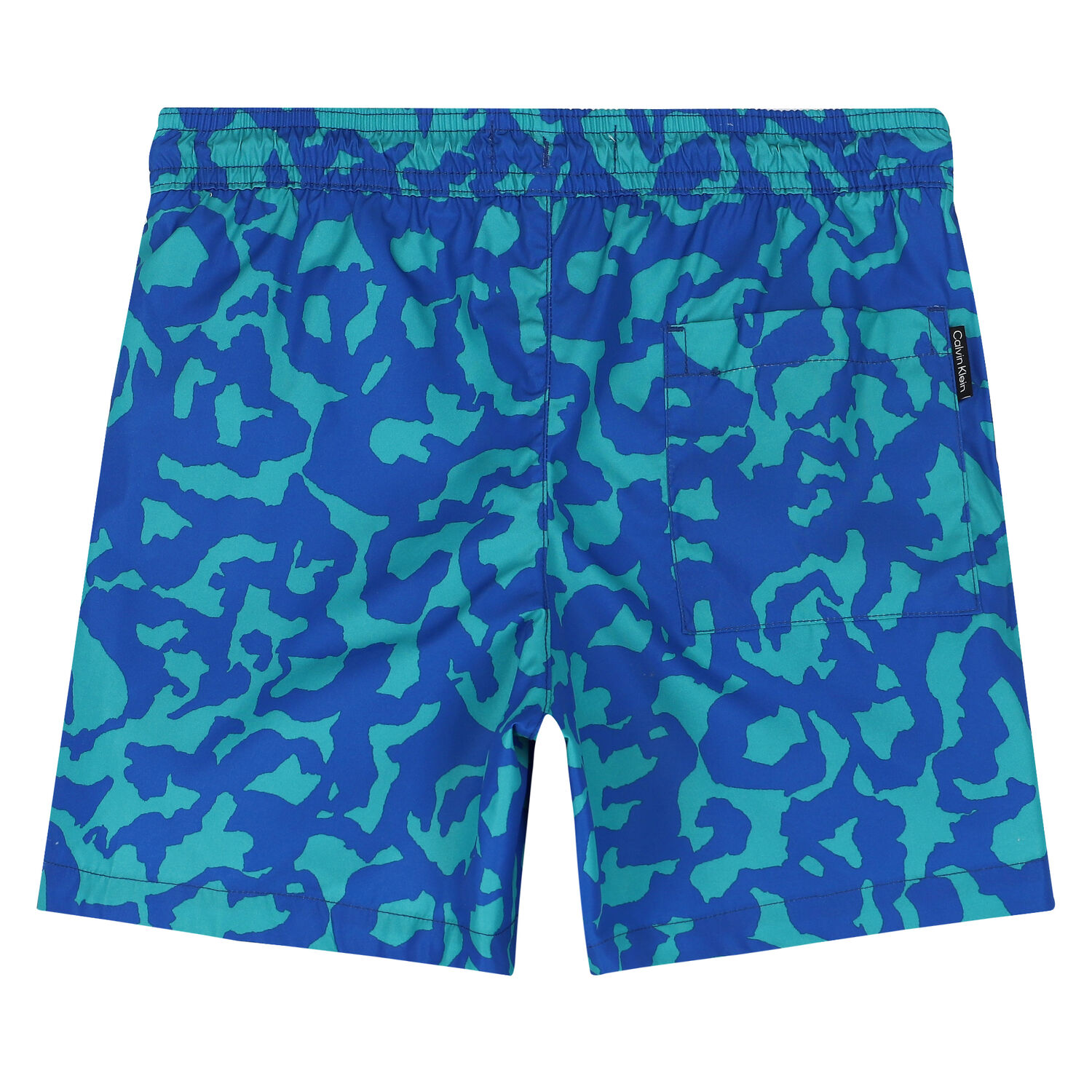 Boys Blue & Green Logo Swim Shorts, 1, hi-res