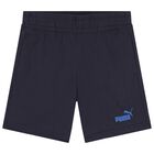 Boys Blue & Navy Blue Logo Shorts Set, 2, hi-res