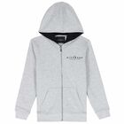 Boys Grey Logo Hooded Top, 1, hi-res