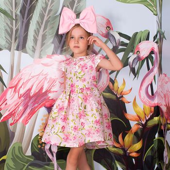 Girls Pink Floral Dress