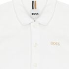 Younger Boys White Logo Shirt, 1, hi-res