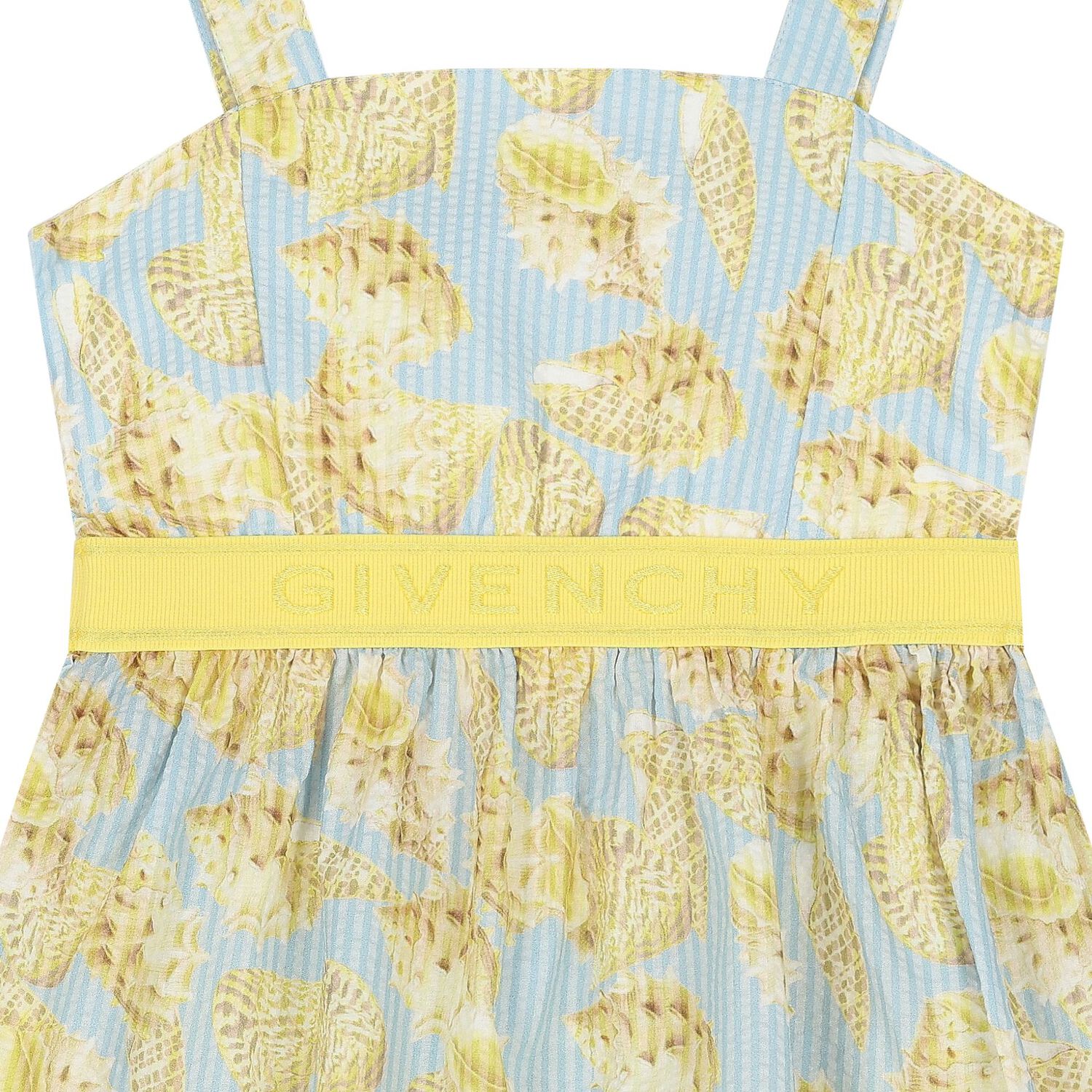 Girls Blue & Ivory Shell Dress, 1, hi-res
