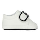 Baby Boys Ivory Leather Pre Walker Shoes, 1, hi-res