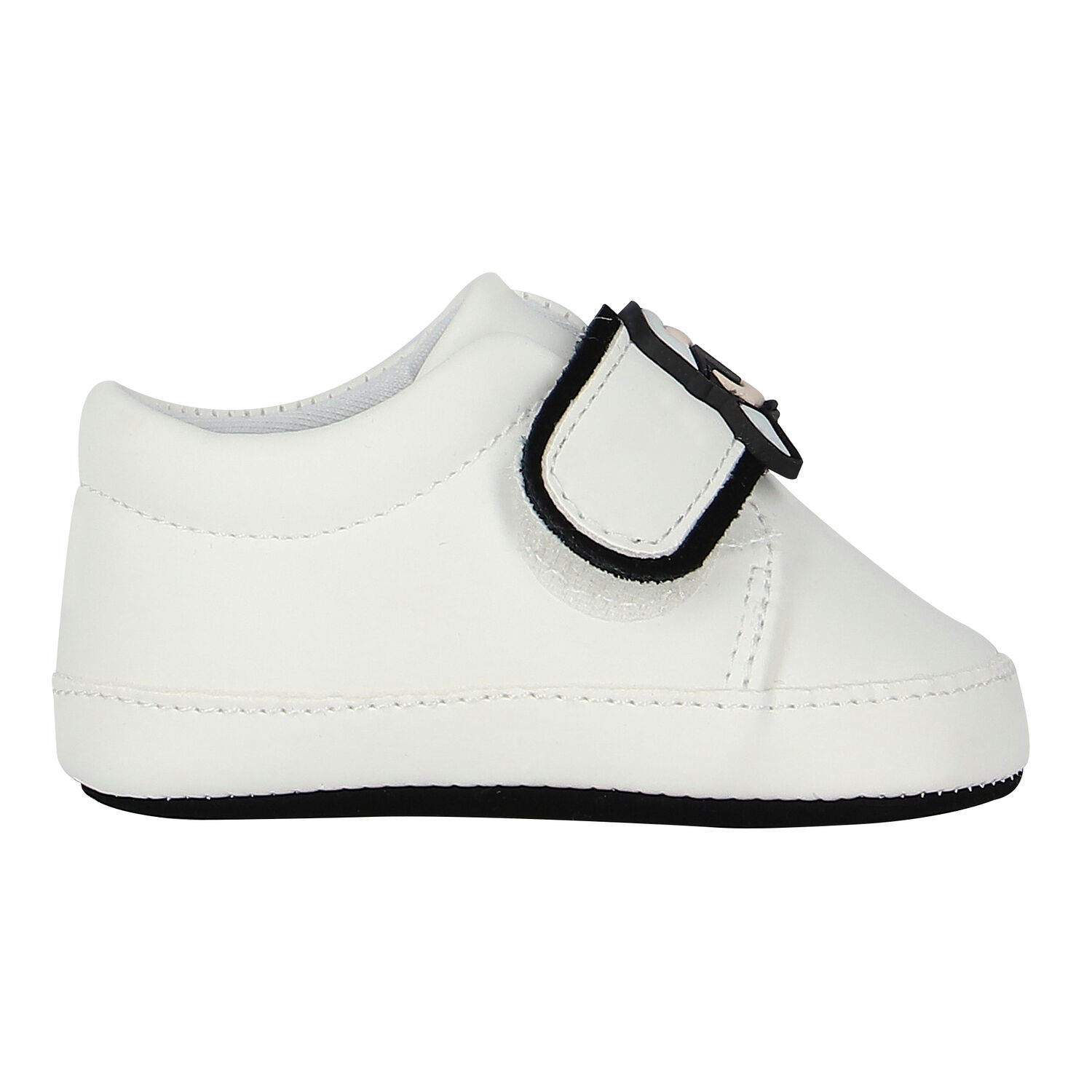 Baby Boys Ivory Leather Pre Walker Shoes, 1, hi-res