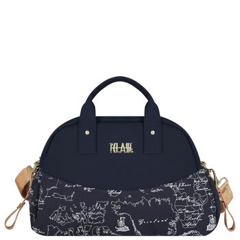 Navy Blue Geo Map Baby Changing Bag 