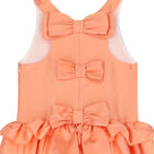 Girls Coral Ruffled Dress, 1, hi-res