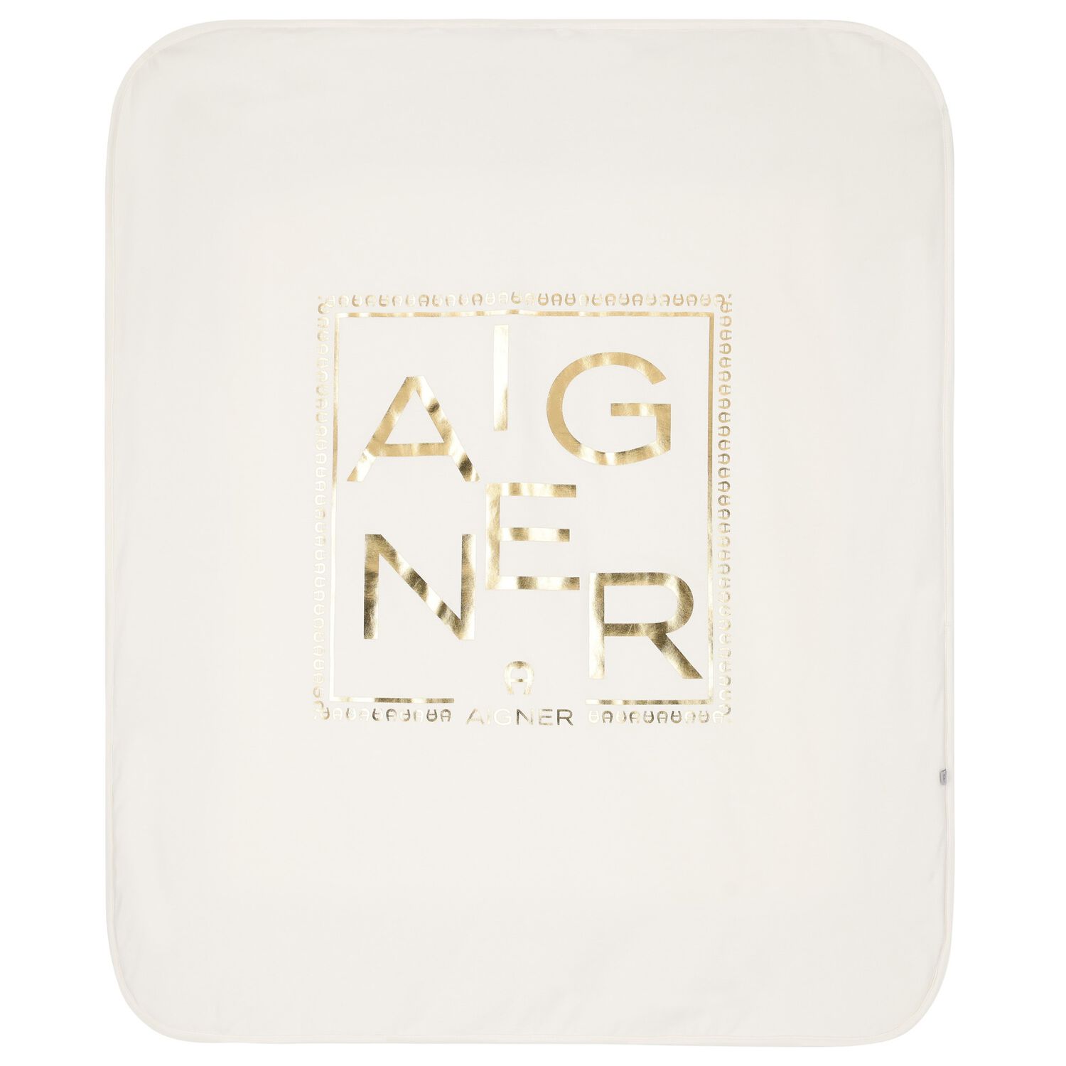 Ivory & Gold Logo Baby Blanket, 1, hi-res