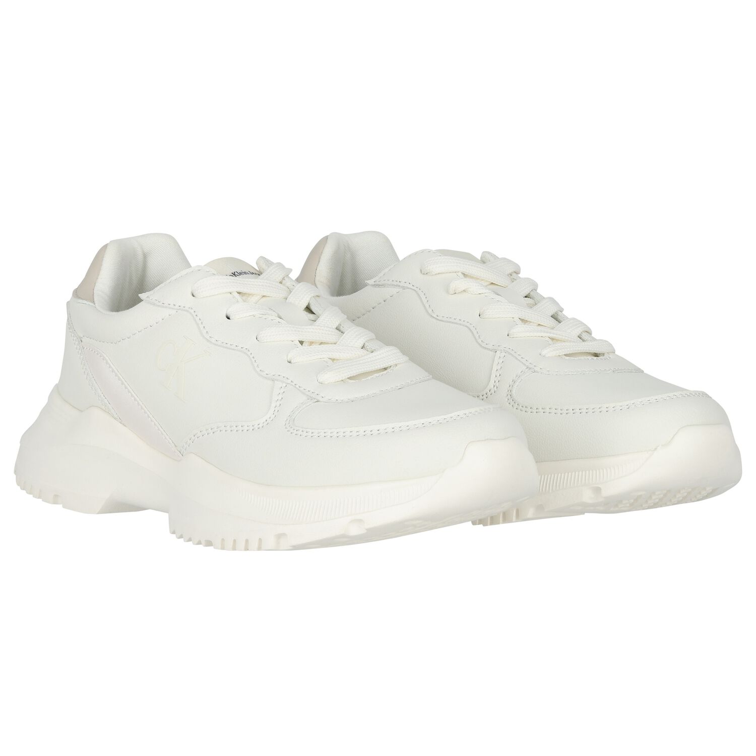 Ivory Logo Trainers, 1, hi-res