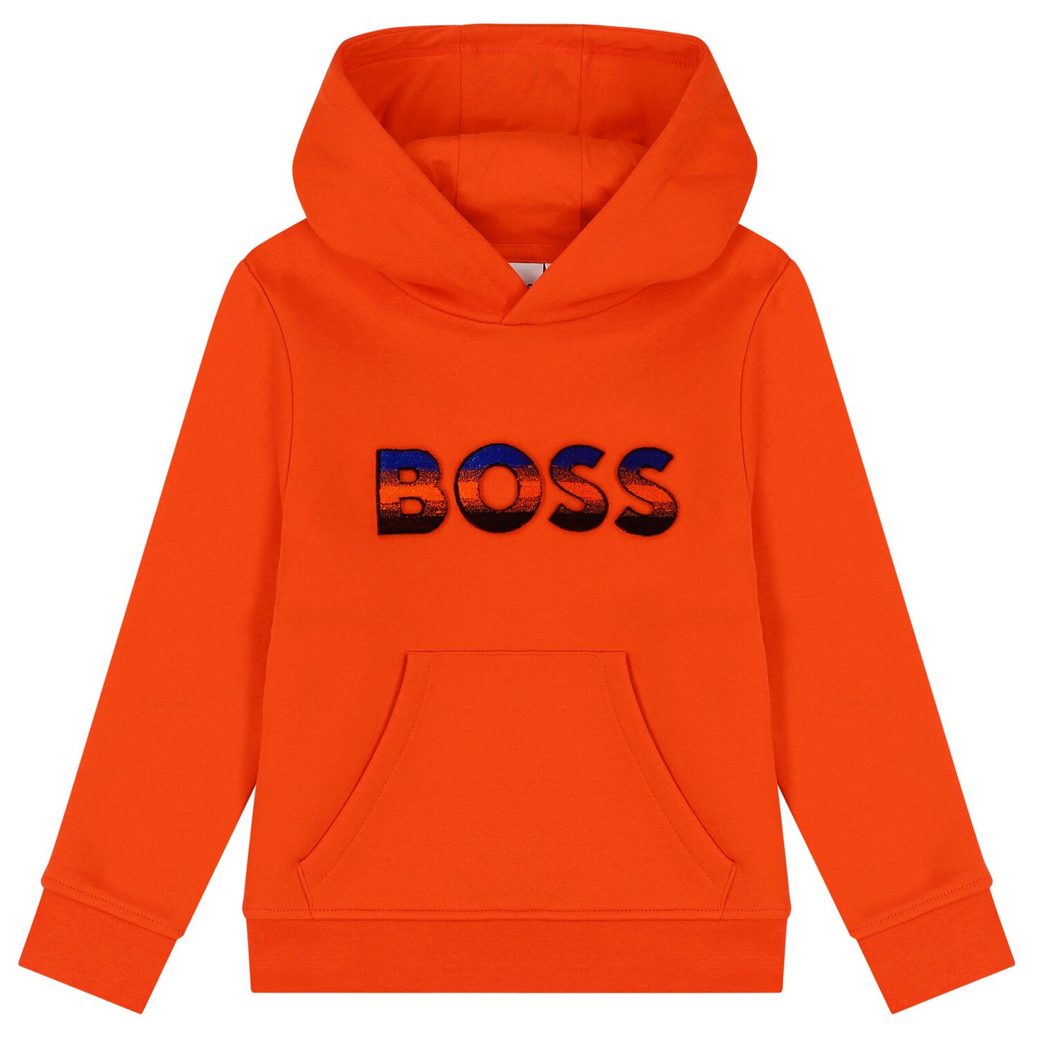 Boys Orange Logo Hooded Top, 1, hi-res image number null